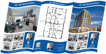 Cheapest Property Brochure (11 x 17 - Triple Fold) Printed on Heavy Card Stock - Vancouver Real Estate Printing Specialist